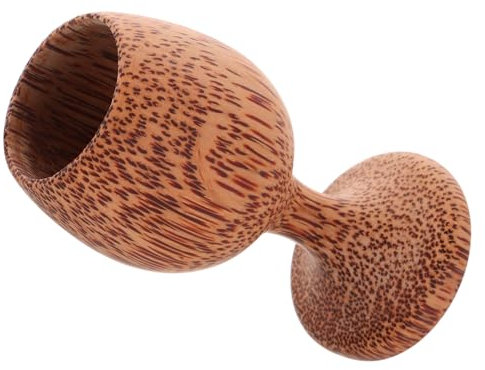 Mobestech Cáliz de Madera Vintage Bebidas de Madera Decorativa Vino Taza Funcional Redondeado Uso Interiores y Exteriores