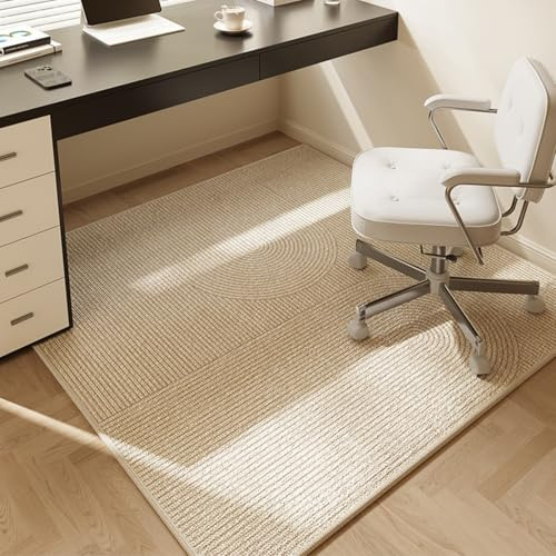 Odot Quadratische Bodenschutzmatte Bürostuhl Bürostuhl Unterlage Diverse Größen Schreibtischstuhl Unterlage rutschfest Bodenschutzmatte Gaming Teppich für Hartböden Büro (Kreise,140x140cm)