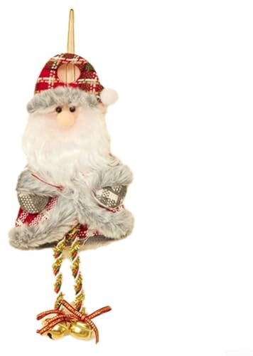 Wunderschön verarbeitet für Weihnachtsglocken Ornamente mit roter Büffelschleife, dekorative hängende Glockenanhänger für Urlaubsstimmung (Alter)