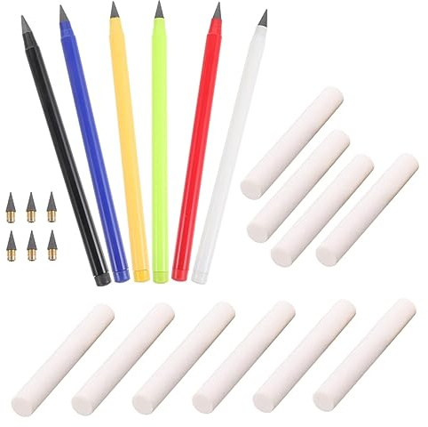 OATIPHO Crayon Sans Encre de Crayons Imperméables et Effaçables avec Pointes Remplaçables pour et Dessin Couleurs Gomme