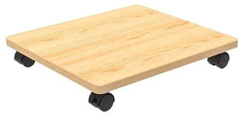 Nordivo Petit Support d’Imprimante en Bois, Table d’Imprimante 1 Étage sous Bureau, Étagère Compacte avec roulettes Verrouillables, pour Bureau et Maison(Brown,L*W44*29cm/17 * 11in)