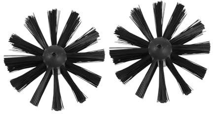 BUGUUYO 2Pcs Chimney Brush Heads Duct Brush Replacement for Dryer and Fireplace without Rod