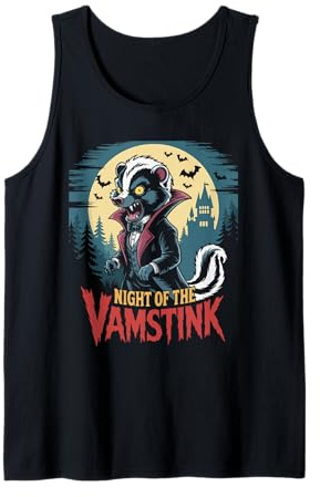 Skunk Puzza Tasso Vampiro Vamstink Halloween Canotta