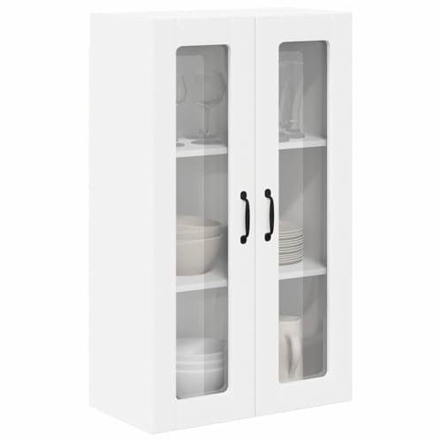 vidaXL Wandglas-Schrank Lucca Weiß 60 x 31 x 100 cm Holzwerkstoff