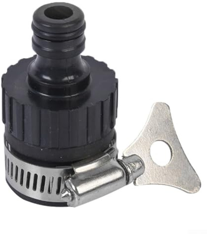 Quick Connect Schlauchadapter für Wasserhähne, auslaufsicheres Design mit sicherem Sitz auf Standard 14 20 mm Wasserhähnen, rostbeständiger Clip, weiche Gummidichtung für langlebige, wasserdichte