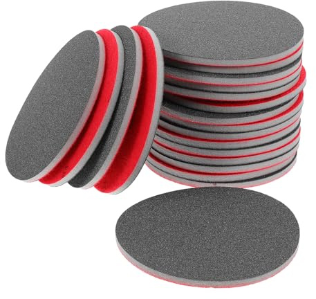 Ipetboom Discos de Lijado de Esponja Redondos 5 Pulgadas 125 MM Grano 180 Papel de Lija para Carrocería y Parachoques de Plástico Kit de 20 Piezas para Reparación de Pintura de