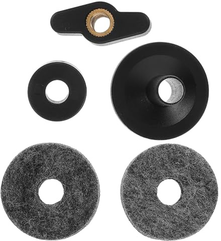 Beckenständerhalter 1satz Schwarz Kunststoff für Cymbal und Drum | Filz und Metall im Satz, Leichte Ausführung, Sichere Montage, Zubehör für Schlagzeughardware
