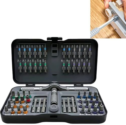 Ensemble de tournevis à cliquet, 66 en 1, ensembles de tournevis magnétiques, embouts en acier S2, tige flexible pour assemblage de meubles, réparation d'appareils électriques de précision, outils de
