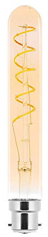 NCC-Licht LED Spiral Filament Leuchtmittel Röhre T30 2,5W B22 Gold extra warmweiß 2000K