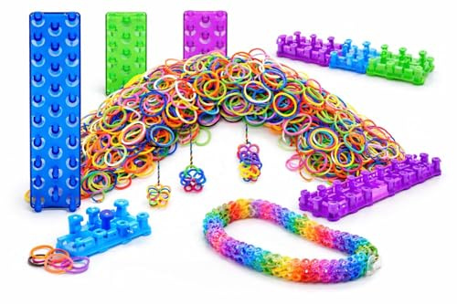 Loom Bands ca.4500 tlg. bunte Gummibänder Neu