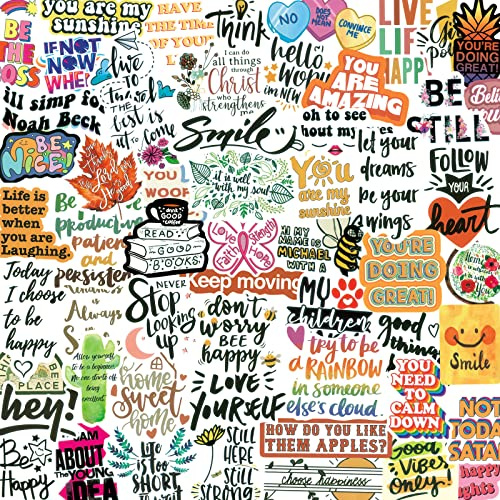 300PCS Inspirational Stickers for Water Bottles, Motivational Stickers for Adults, Teens, Teachers, Vinyl Waterproof Laptop Sticker for Hydroflasks Journaling Scrapbooking Vision Board Supplies