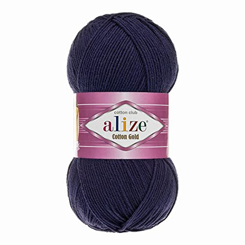 100g Strickgarn Alize Cotton Gold Uni Klassikgarn Häkelgarn Strick-Wolle Farbwahl