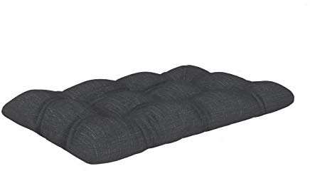 POKAR Cuscino-sedile Imbottito 120x60x12cm per Divano da Giardino, fodere asportabile e lavabile, per Bancali, comoda Seduta per Interno ed Esterno, DYI - fai da te, senza Pallet, antracite