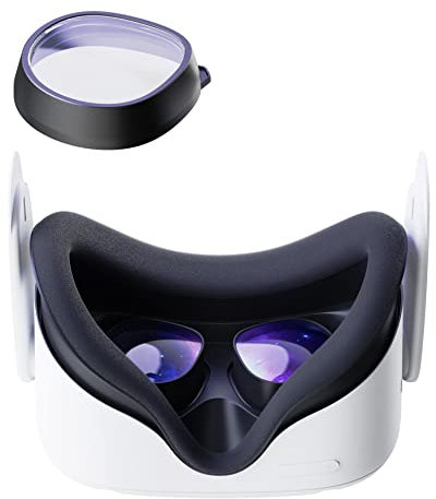 Linseneinsatz Kompatibel mit Oculus Quest 2,Stouchi VR Brille Kompatibel mit Meta Quest 2,Einteiliges Design,Kristallklar (1 Objektiv,SP.H:-2,00)