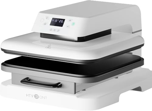 HTVRONT Auto Heat Press Machine 15x15 Inch (38x38CM) White, T Shirt Press with Auto Release for Sublimation & Heat Transfer