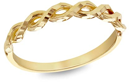CARISSIMA Damen-Ring aus 9 Karat Gelbgold, Diamantschliff, halb gedreht, Gold, Diamant