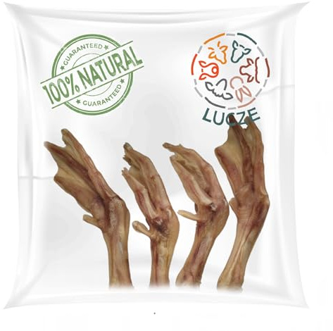 Gänsepfoten wie Hühnerfüße für Hunde - 30 Stück - Kauartikel Hund - Kaunsack für Hunde - 100% natürliche Leckerlis für Hunde -Lucze Premium Hundeleckerli
