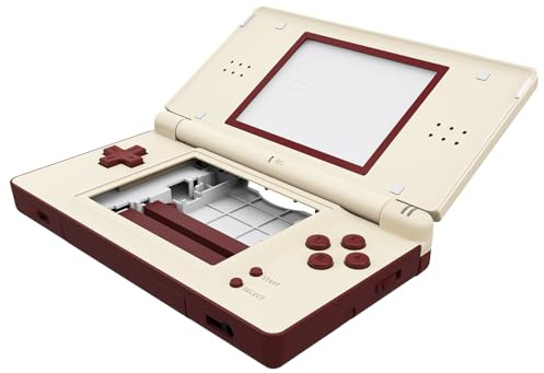 eXtremeRate Coque Remplacement Complète pour Nintendo DS Lite, Coque Etui avec Bouton de Remplacement pour Nintendo DS Lite, Console Pas Incluse, Classic FC Style