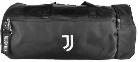 BORSONE STAMPATO NERO RICAMO BIANCO 100% PL 133420 JUVE