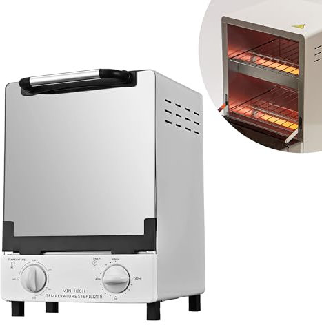 Stérilisateur à haute température, 10 L, grande capacité, température maximale 250 ℃, avec contrôle de la température et minuterie, pour salon de coiffure, spa, salon de manucure, stérilisateur