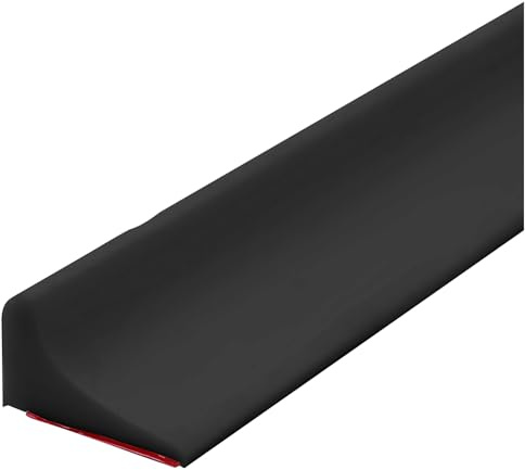 Barrière de Douche Pliable, 2m, en silicone butée de barrage d'eau Seuil Garde, Joint Porte Douche noir