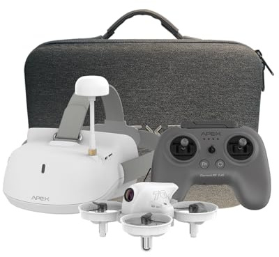 APEX Brushless FPV Drone Kit,Drone de Visión en Primera Persona con Cámara,Quadcopter RC Volar con Gafas FPV,Actualizar el Control de la Cabeza y el Modo de Tortuga,Simulador de Apoyo