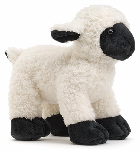 Uni-Toys - Lamm schwarz-weiß - 19 cm (Länge) - Plüsch-Schaf - Plüschtier, Kuscheltier