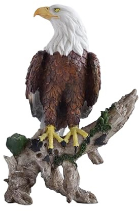 QOKLIYUI Atemberaubende Adler Harzdekoration symbolisiert Mut und Freiheit. Amerikanische Weißkopfseeadler Statue. Amerikanische Adler Statue, Zwei