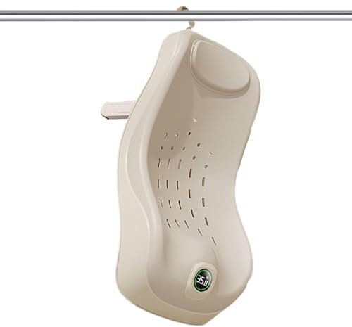 LearnLyrics Duschsitz für Badewannensitz, höhenverstellbar, weiche Badewannenhalterung mit intelligenter Temperaturerkennung, ergonomischer Duschsitz