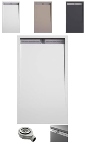 EL BAÑO MODERNO Plato Ducha 90x180CM Antideslizante Resina Antibacteriano | Resistente Agentes Químicos · Incluye Rejilla Desagüe Ducha · Válvula Sifón