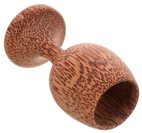 Alipis Calice da Vino in Legno di Cocco Naturale, Bicchiere senza Stelo Rotondo Artigianale, Tazza da Tè Multifunzionale per Casa e Intrattenimento