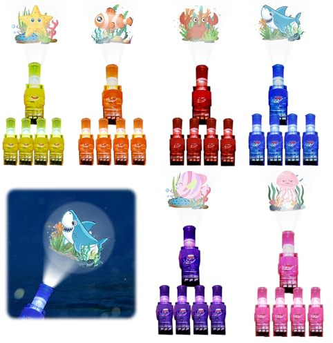 24 Stück Meerestiere Mitgebsel Kindergeburtstag Fingerlichter Unterwasserwelt Kindergeburtstag Unterwasser Deko Fingerlampe Kindergeburtstag Mitbringsel Party LED Dankeschön Geschenke Klein