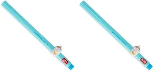 LEGAMI - Gelschreiber mit dekorativem Tier - Lovely Friends, Bunny-Thema, nicht rollend, schwarze Tinte, entfernbares und wieder kombinierbares Tier, 0,5 mm Spitze (Packung mit 2)