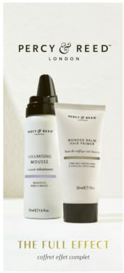 Percy & Reed Volumising Hair Mousse 50ml & Wonder Balm Hair Primer 30ml | Travel Size Styling Gift Set, Hair Mousse and Cream, Fights Frizz, Boosts Shine, 72H Humidity Control