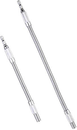 Mipcase Adattatore Per Trapano Elettrico e Cacciavite Supporto Flessibile in Metallo, Connettore Per Punte Da Trapano Per Angoli Stretti, Set 2 Pezzi (200mm 300mm) Per Lavori Fai Da Te