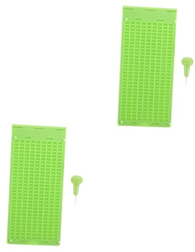 ADOCARN 2 Set Scrittura Braille con Tavoletta e Punteruolo per Non Vedenti Strumento Didattico Portatile Facile Usare e Resistente per Apprendimento e Della Scrittura Braille