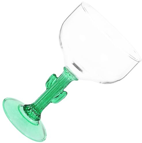 BESTYASH Creative Cactus-Shaped Drinking Cup Transparent Goblet for Home Bar and Festivities Glass with Stable Base and Unique Design Cocktails and Party Use