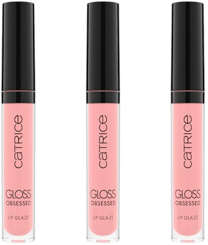 Catrice Gloss Obsessed Lip Glaze, Lipgloss, Nr. 020, Pink, glänzend, strahlend frisch, vegan, ohne Alkohol, ohne Konservierungsstoffe, ohne Parabene, 3er Pack (3x2.5ml)