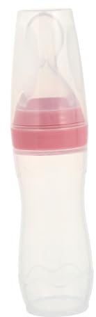 CLISPEED Babynahrungsspender Babyfütterer Silikon Quetschflasche Mit Fütterlöffel 120ml Frei Hitzebeständig Für Babys Unterwegs