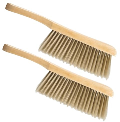 LOLIPPYY 2pcs Soft Bristle Bed Sweeping Brush for Household Cleaning Handle for Bed Sofa and Furniture Dusting Soft Dusting Cleaning Brush for Upholstery and Decking