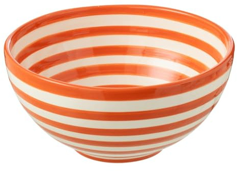 Paris Prix Saladier en Céramique Granada Rayure 28cm Orange