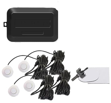Telecamera Posteriore Kit Parcheggio Per Auto Sonde Indicatore Avviso Sonoro Backup 4 22 Mm 12 V 8 Colori(Bianco)