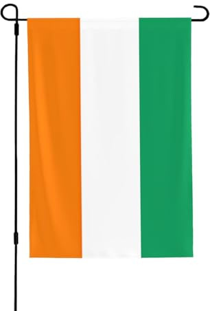 Drapeau de la Côte d'Ivoire - Résistant aux intempéries - Double face - 71 x 102 cm - Bannière décorative pour jardin, cour et porche