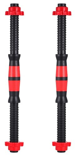 MAGICLULU 2 Pezzi Barra Manubrio in Acciaio e Plastica Nera con 4 Dadi, Antiscivolo per Allenamento Forza e Prevenzione Scivolamento Pesi, per Riscaldamento e Spalle Colore Casuale