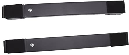 SUNGOOYUE Staffa per Rulli Mobili per Carichi Pesanti, Rullo Mobile per Apparecchi Regolabile Estensibile con Cuscinetti Antiscivolo e Freno per Lavatrice, Frigorifero, Lavastoviglie, (BLACK)
