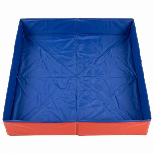 Ginwrek Liten hundpool, hopfällbar, 50 x 10 cm, multianvändning | Läckagesäker tjock PVC, för små hundar och katter, perfekt för användning i trädgården