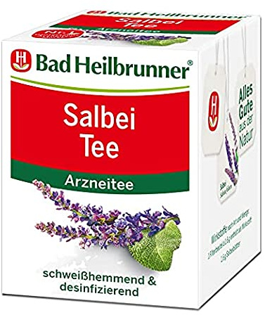 Bad Heilbrunner Salbei Tee im Filterbeutel, 6er Pack (6 x 8 Filterbeutel)