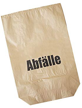 DEISS 07001 - Papiersäcke braun - 70 Liter - Maße (LxBxT): ca. 85 x 55 x 20 cm - 25 Stk. / Papier-Müllbeutel/EMIL DEISS