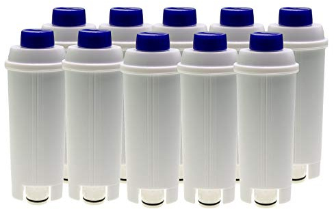 10x Wasserfilter kompatibel mit DeLonghi Kaffeevollautomaten Autentica ECAM23 Dedica Dinamica Eletta ESAM6720 Maestosa Perfecta PrimaDonna Magnifica S, Baugleich zu DLSC002 (14465)