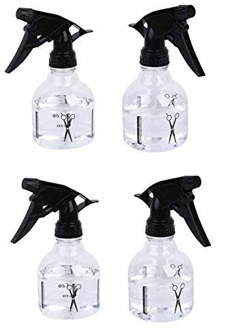 Lot de 4 vaporisateurs avec tête de pulvérisation 250 ml en plastique pour coiffeur de beauté